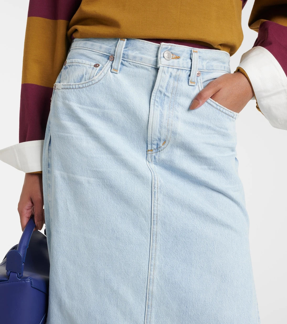 Agolde - Astrid Slice denim maxi skirt