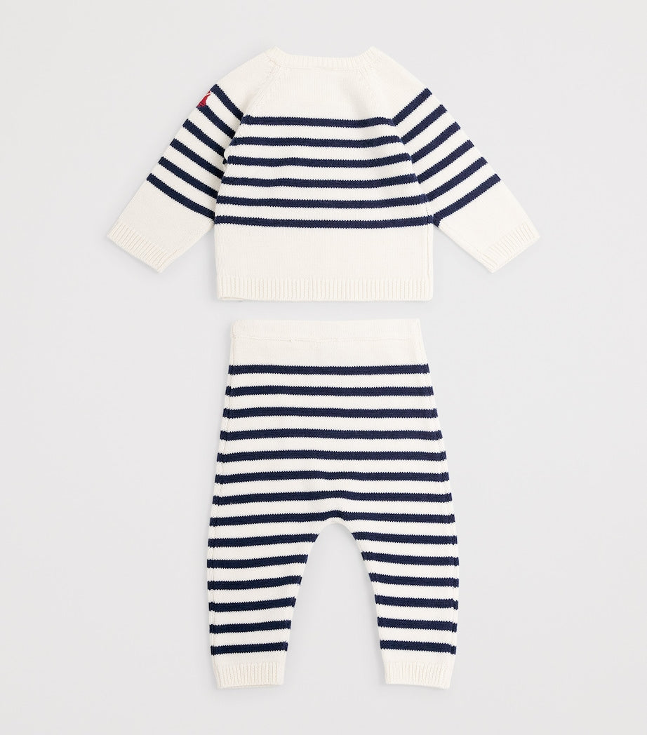 Petit Bateau Knitted Sweater and Trousers Set (Newborn - 18 Months)