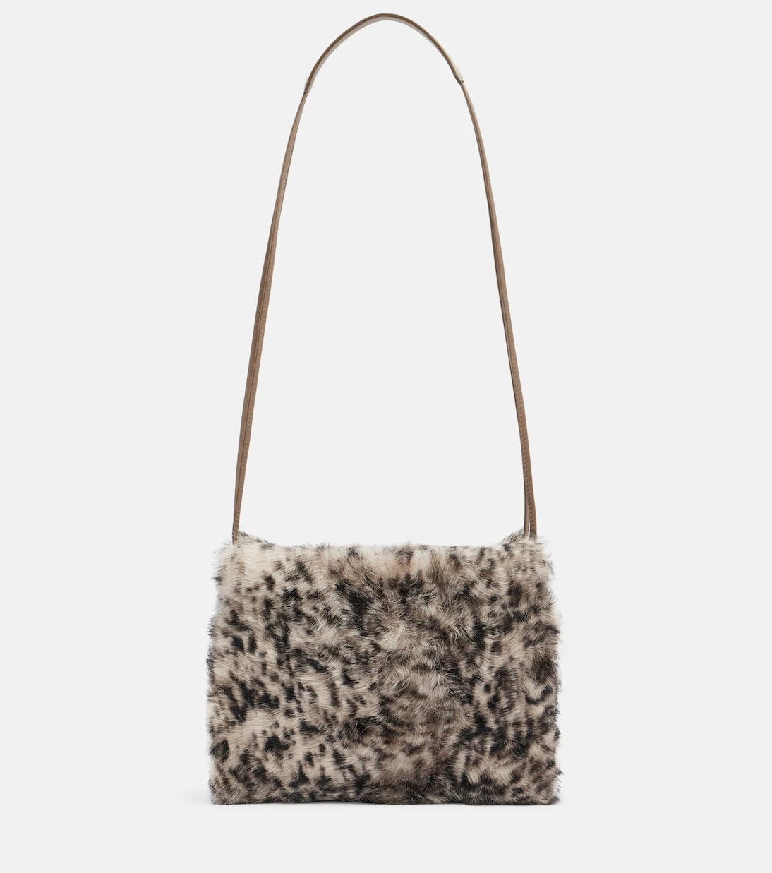 Brunello Cucinelli - Mellow Small lynx-print shearling shoulder bag