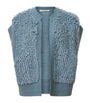 Wool-Blend Open-Front Elias Gilet SLATE BLUE