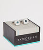 Sterling Silver and Topaz Graffiato Cufflinks