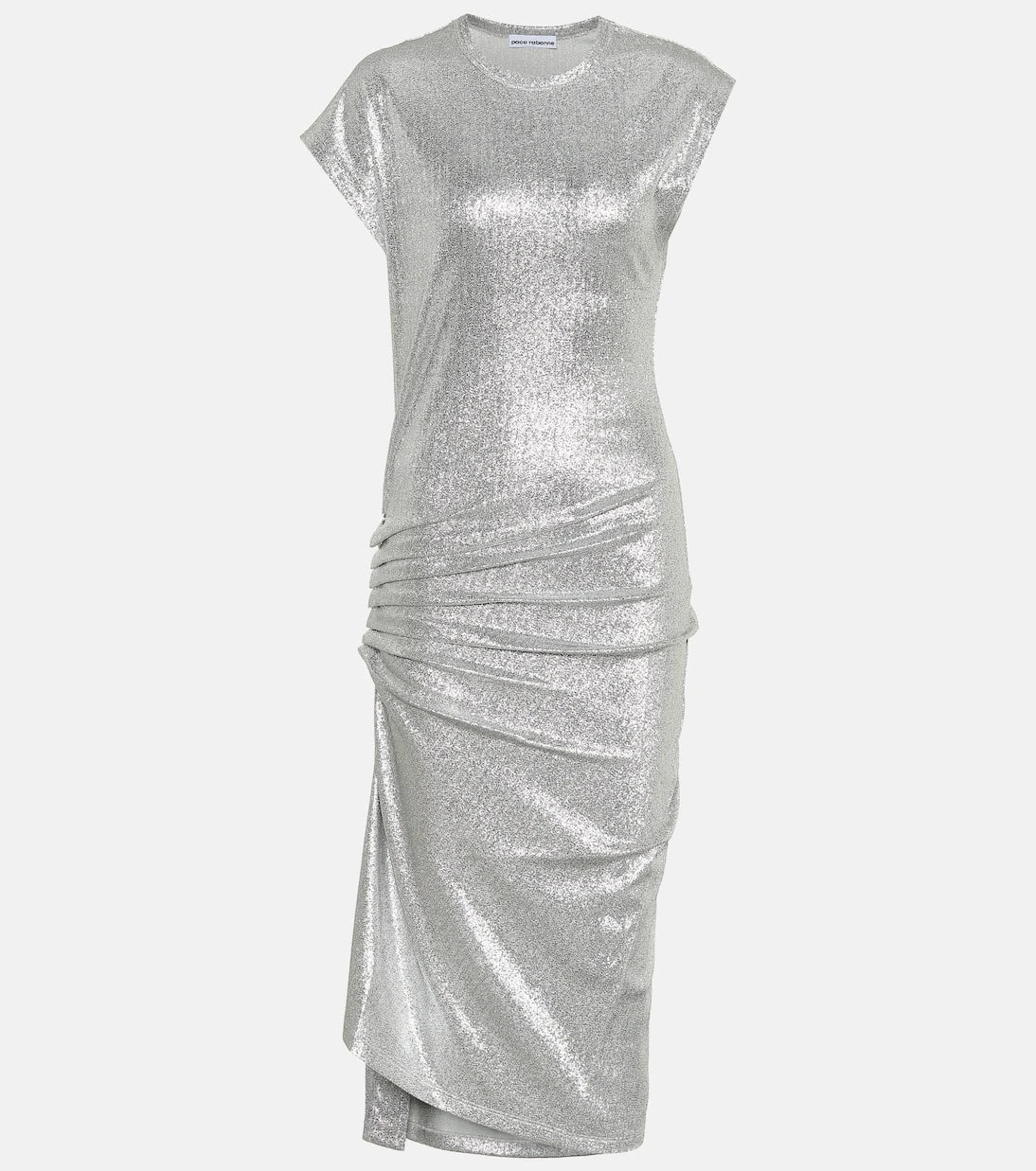 Rabanne - Metallic jersey dress
