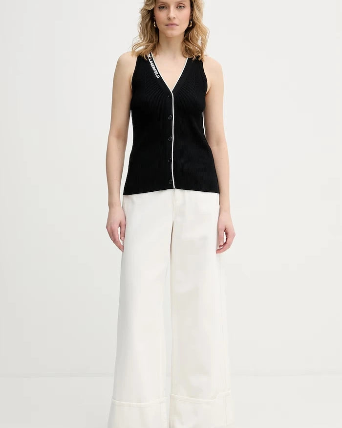 Karl Lagerfeld wide leg kadın jean