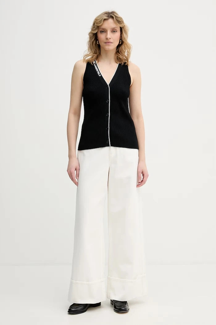 Karl Lagerfeld wide leg kadın jean