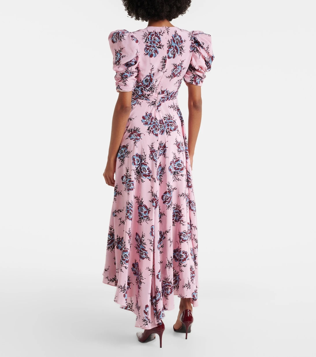 Rodarte - Floral-appliqué silk gown