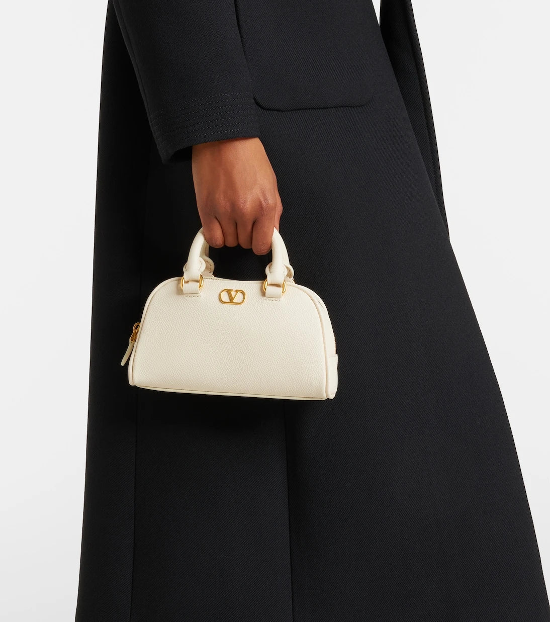 Valentino Garavani - VLogo Mini leather top-handle bag