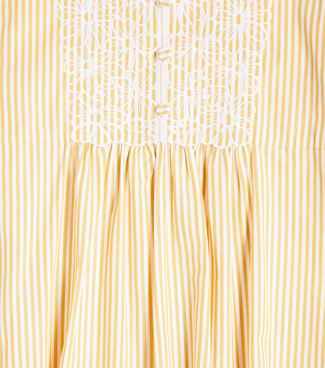 Il Gufo - Embroidered striped cotton dress