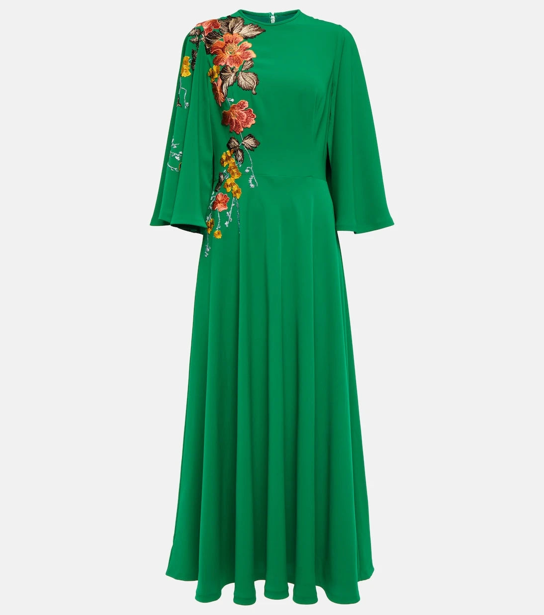 Costarellos - Zinnia embroidered cape maxi dress