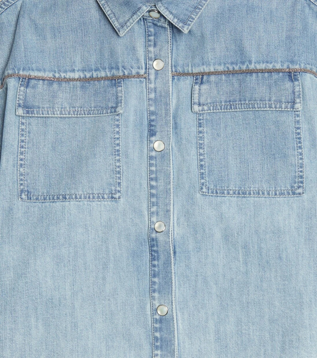 Brunello Cucinelli Kids - قميص دنيم مزين