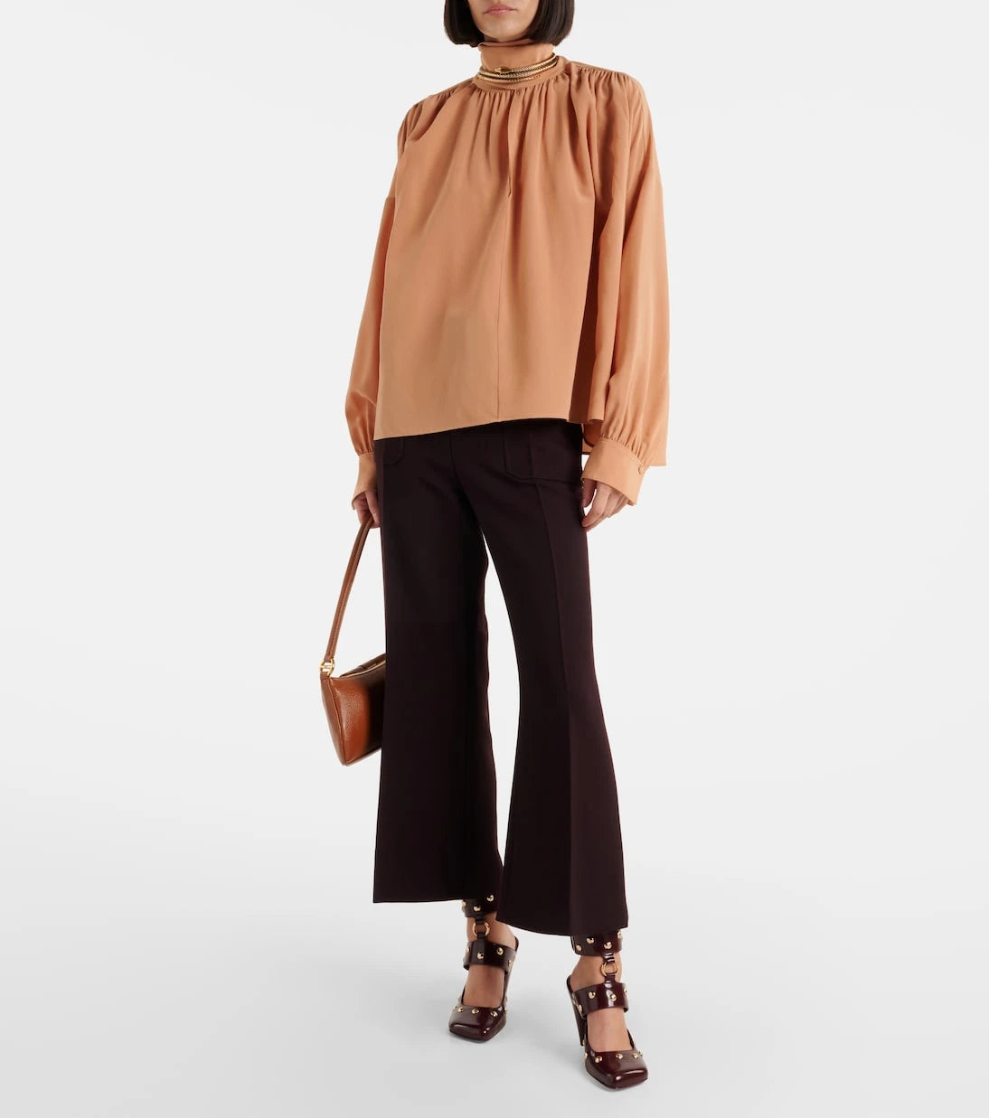 Chloé - Jade studded leather pumps