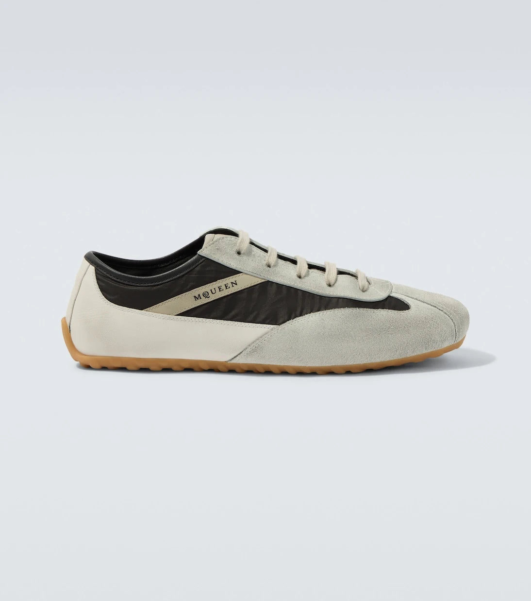 McQueen - Boxe suede-trimmed sneakers