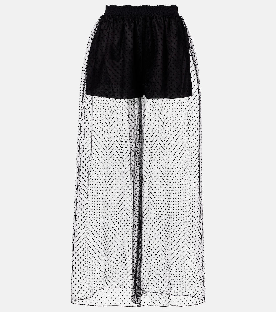 Alaïa - بنطلون واسع الساقين من الشبك المنقّط