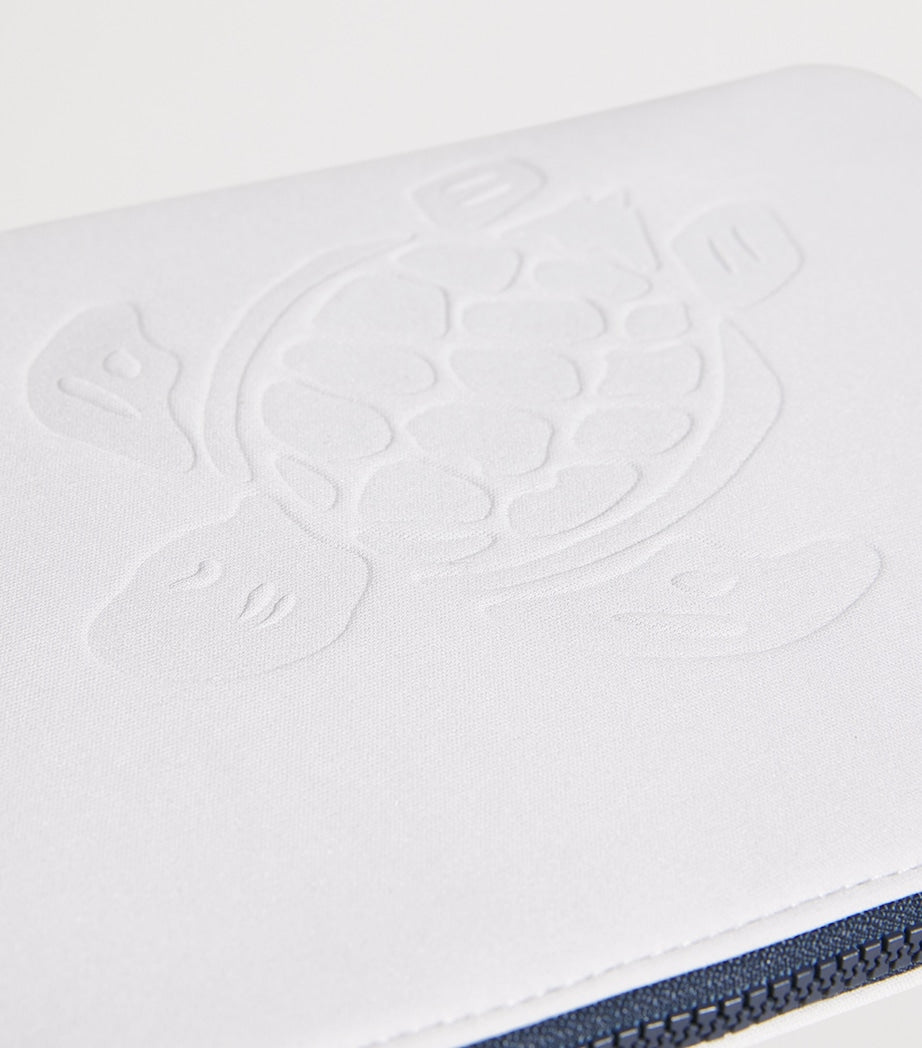 White Neoprene Zipped Pool Pouch