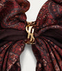Red Silk Paisley Scrunchie