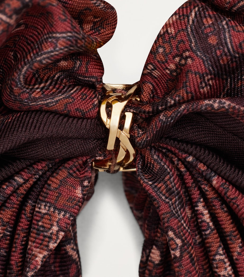 Red Silk Paisley Scrunchie