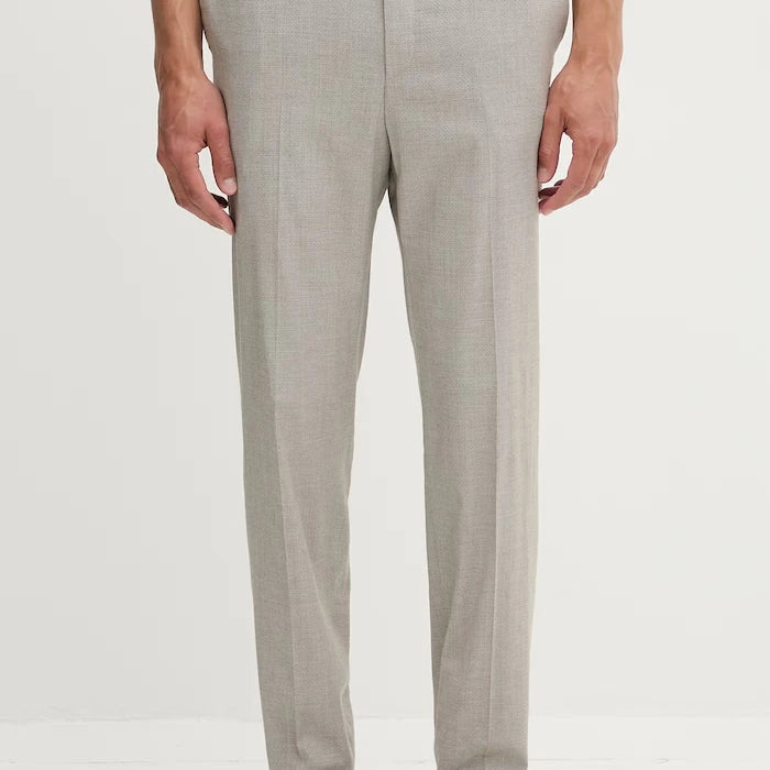 HUGO erkek slim fit yün karışımlı pantolon Gos233F1X