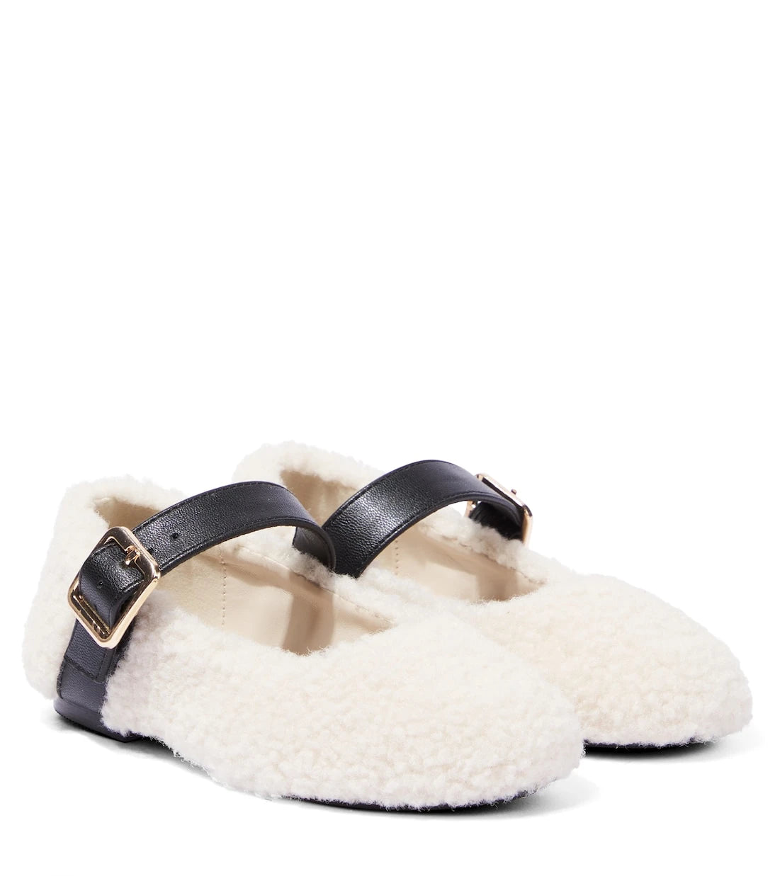 Stella McCartney Kids - Faux shearling ballet flats