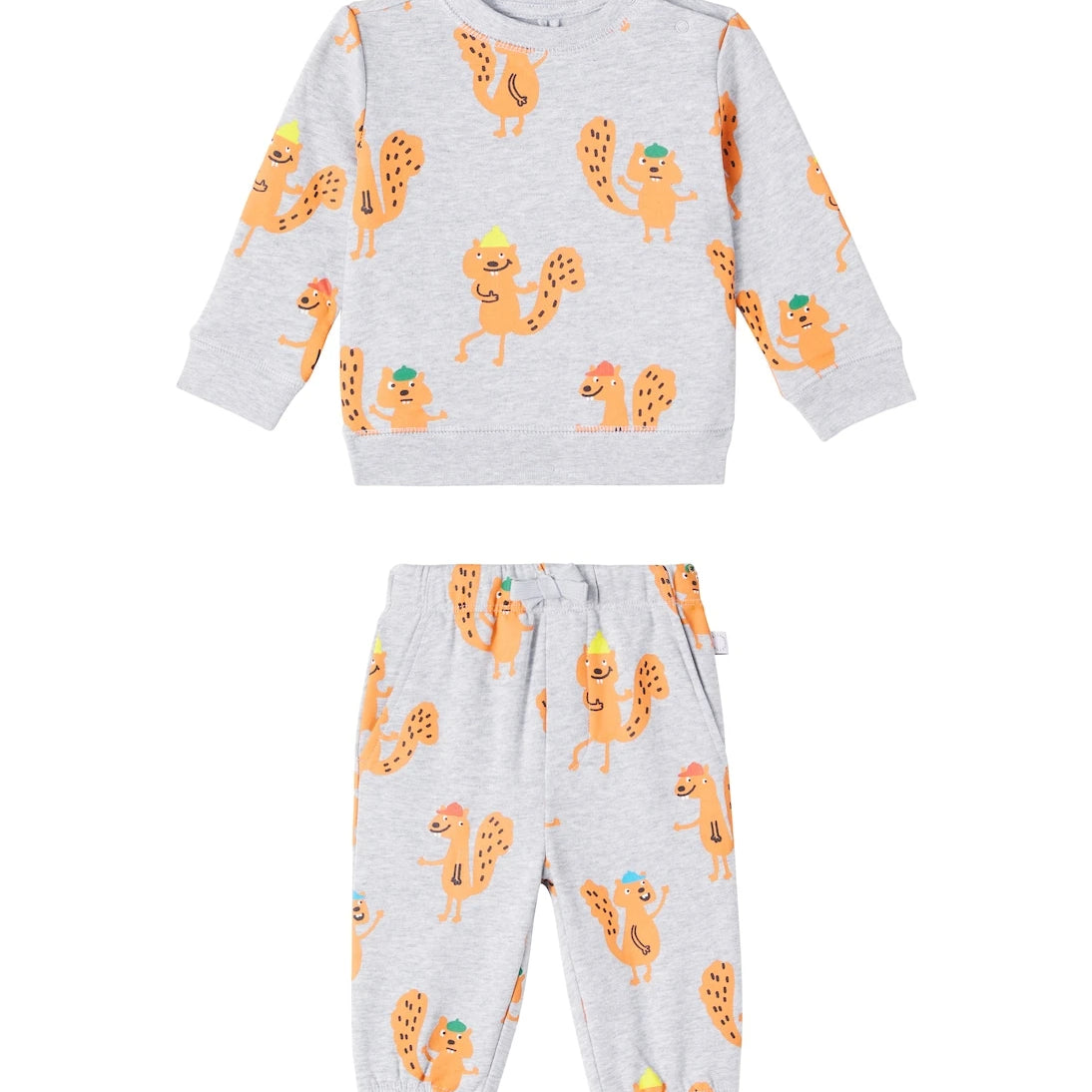 Stella McCartney Kids - طقم رياضي من القطن الجيرسيه المطبوع للأطفال الرُضّع