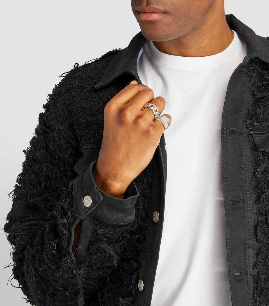 Sterling Silver and Mother-of-Pearl Chevalier Ring