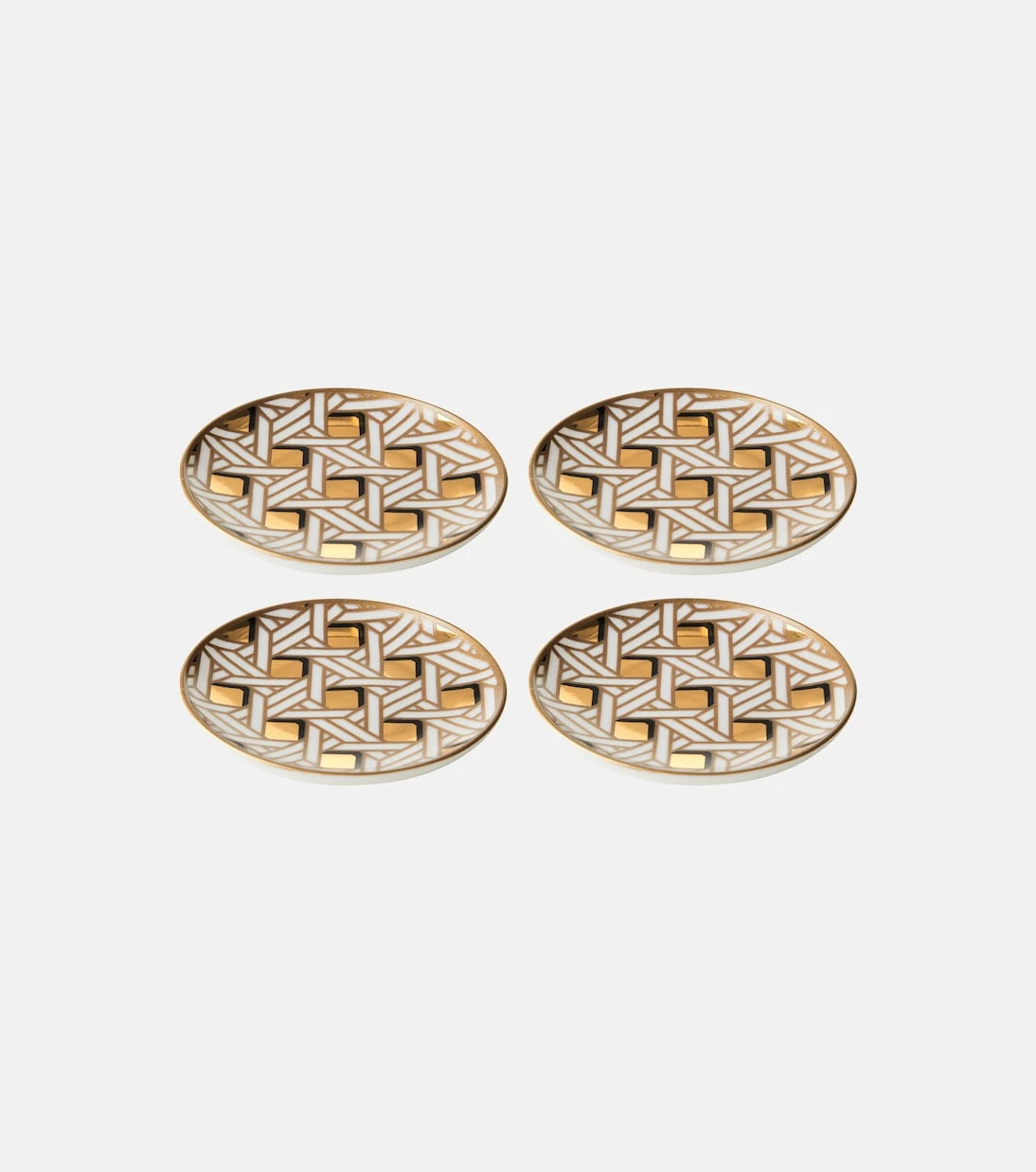 Jonathan Adler - Basketweave set of 4 coasters