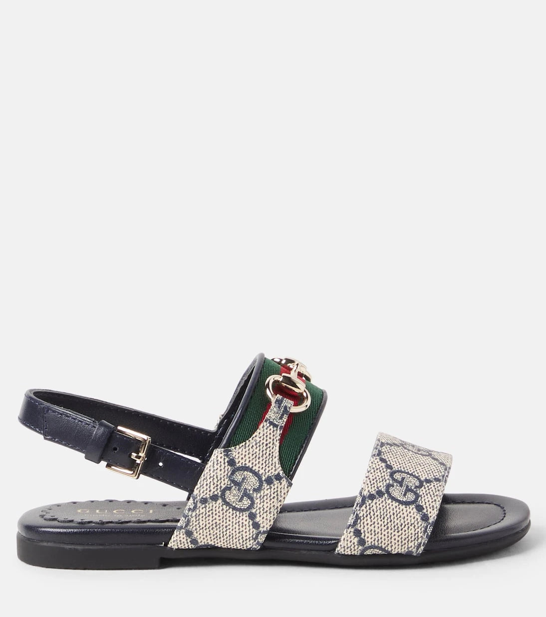 Gucci Kids - Horsebit GG Canvas sandals