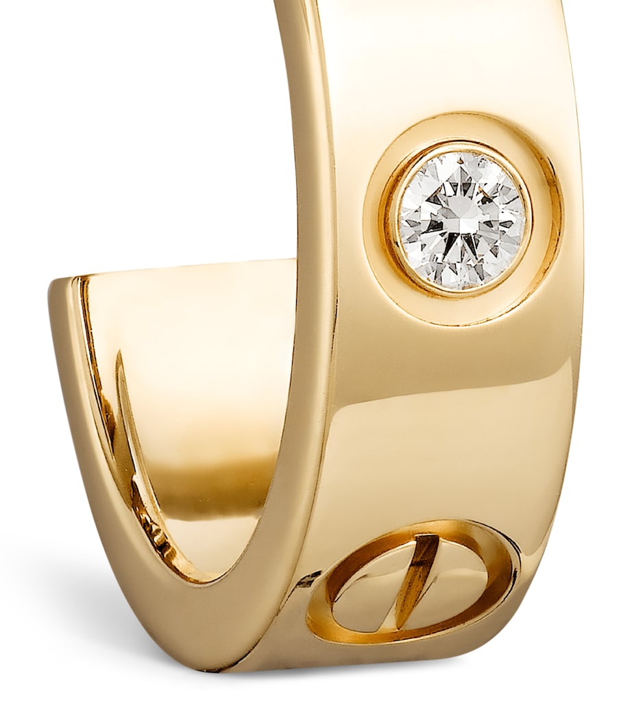 Cartier Yellow Gold and Diamond LOVE Hoop Earrings