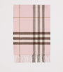 Pink Cashmere Check Scarf