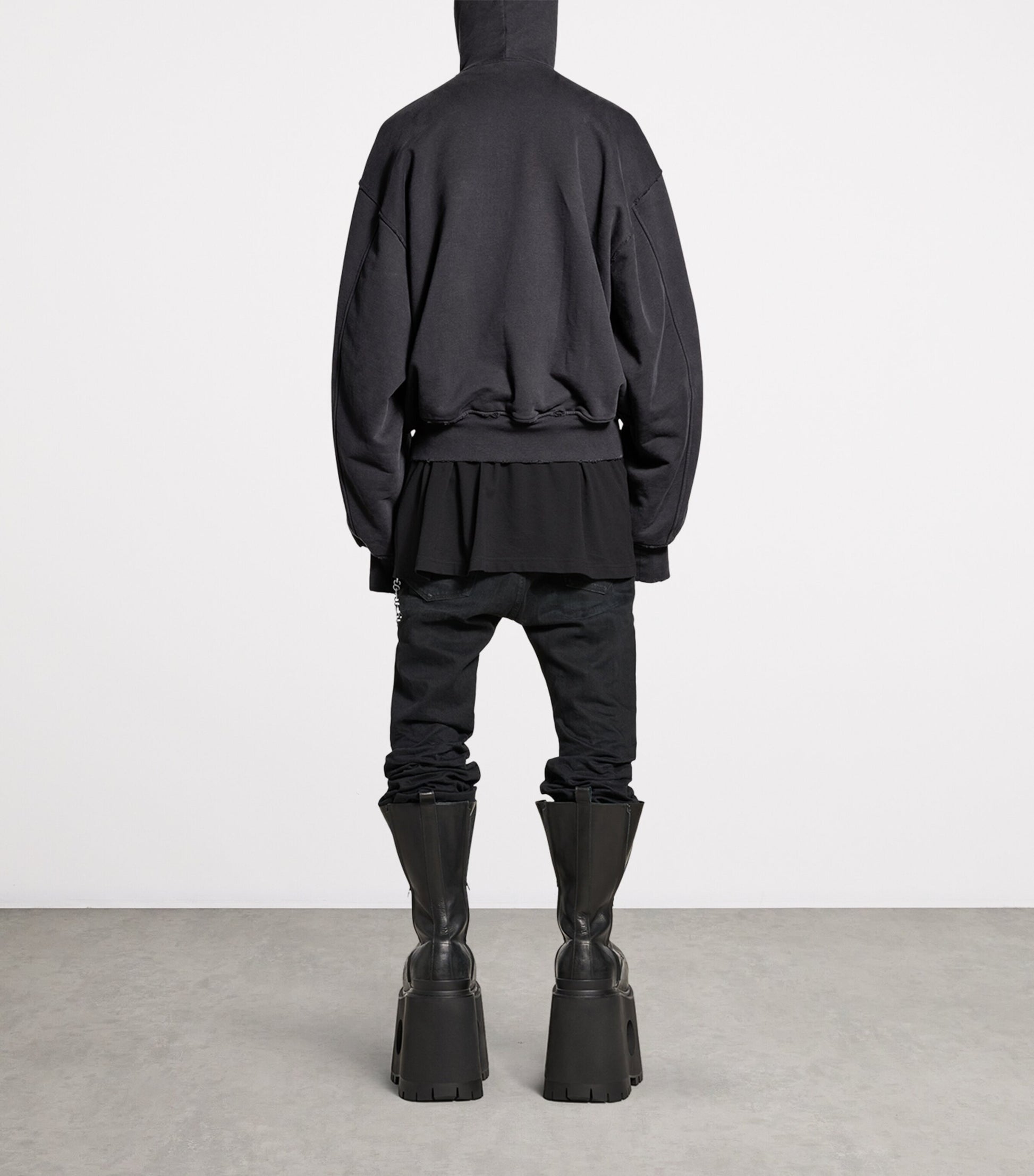 Silver Cotton Hooded Bomber Jacket