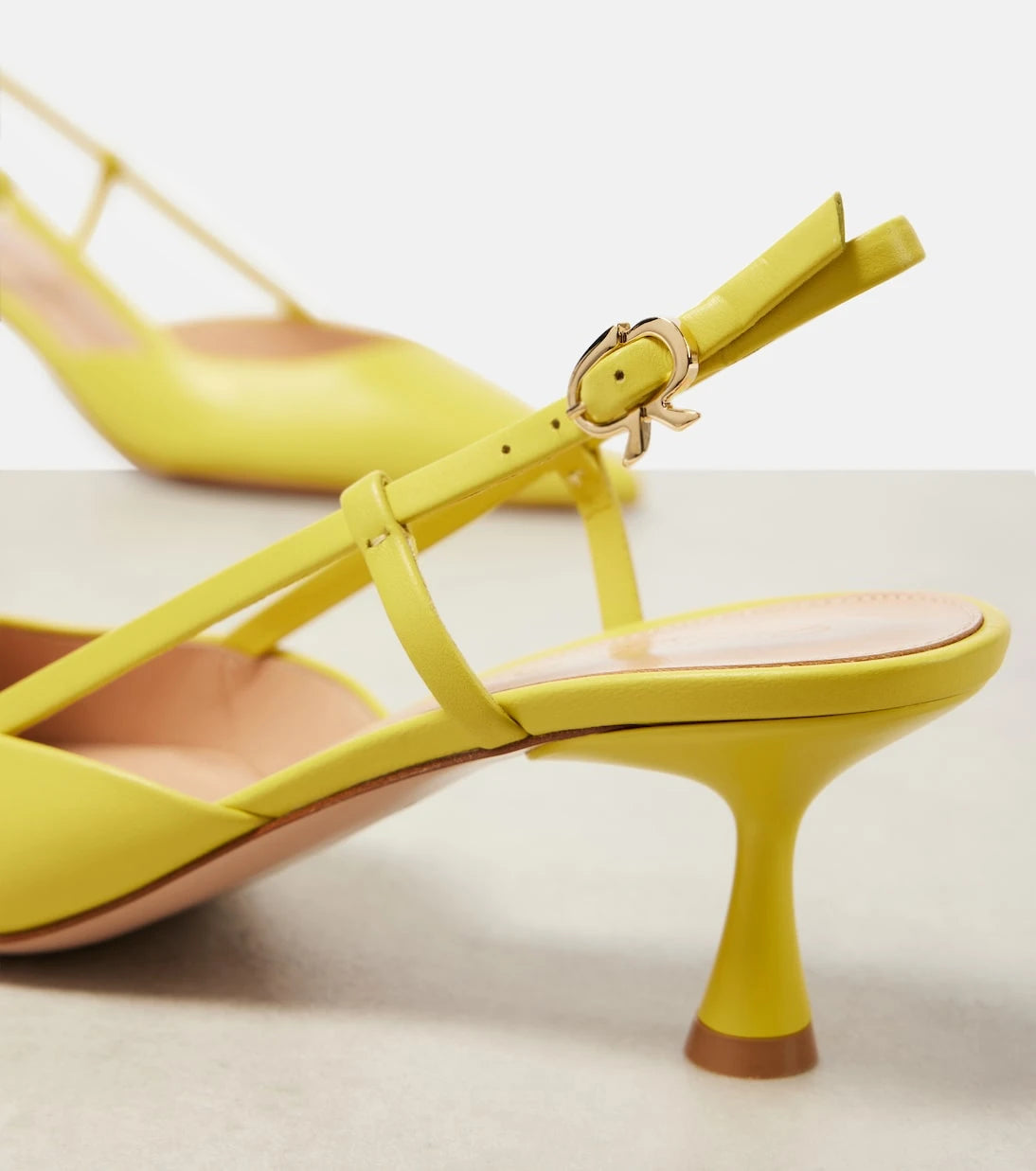 Gianvito Rossi - Ascent 55 leather slingback pumps