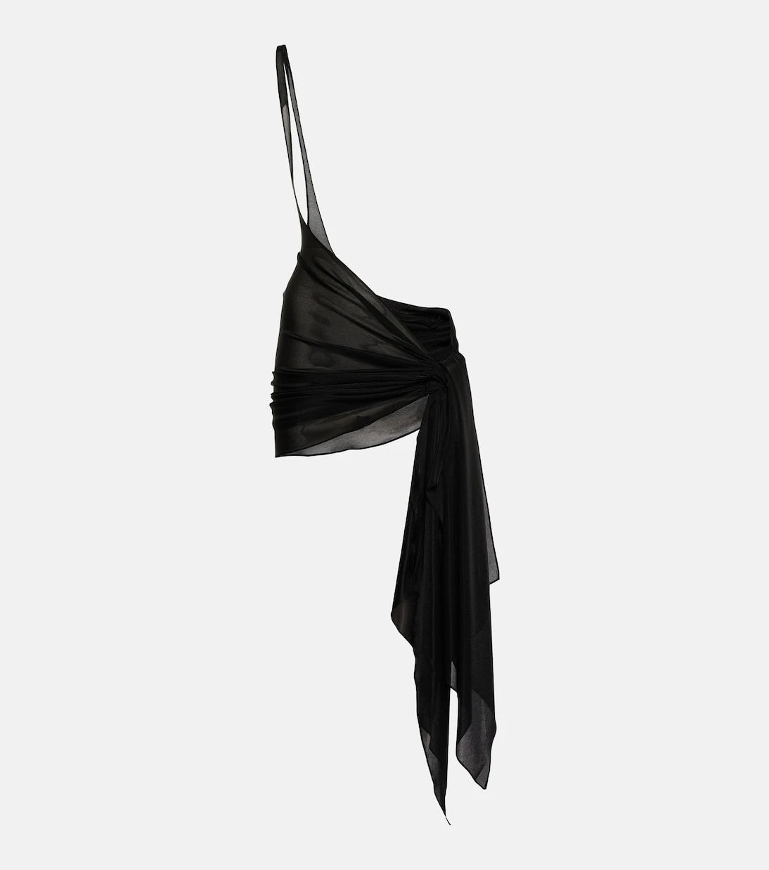 Mugler - One-shoulder jersey beach cover-up