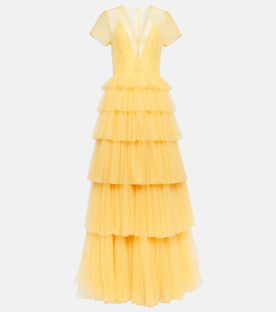 Costarellos - Ruffled tulle gown