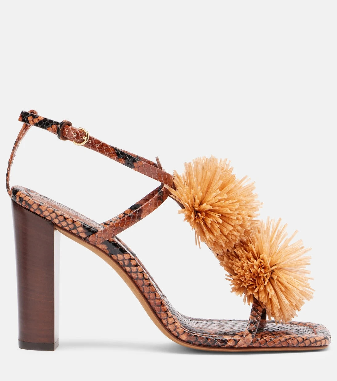 Ulla Johnson - Isolde raffia-trimmed leather sandals