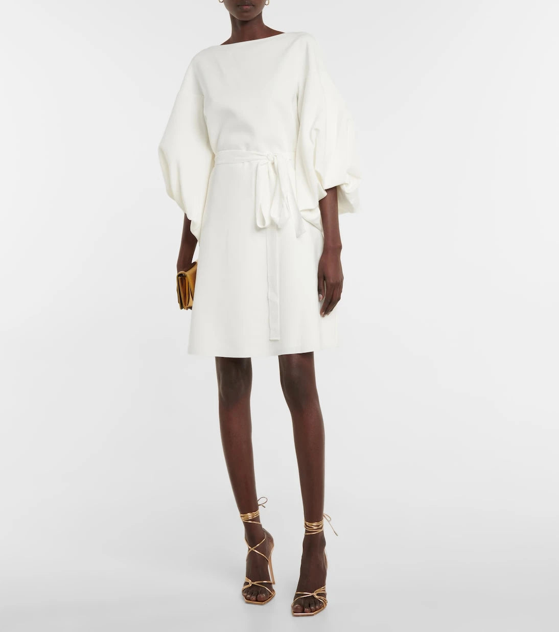 Roksanda - Bridal puff-shoulder crêpe minidress