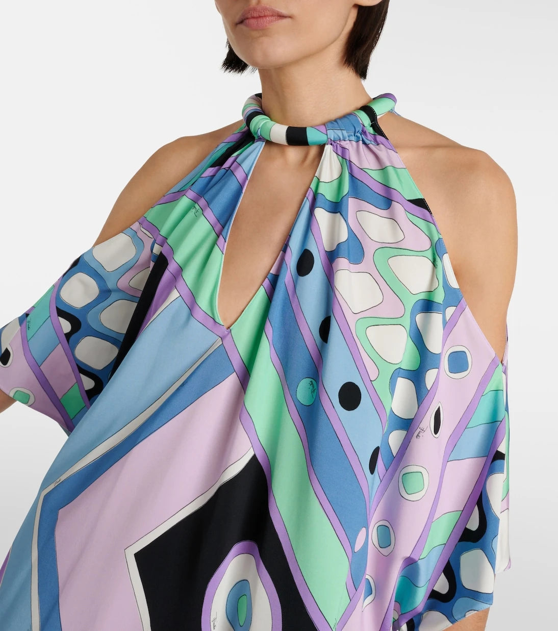 Pucci - Vivara-print jersey satin kaftan