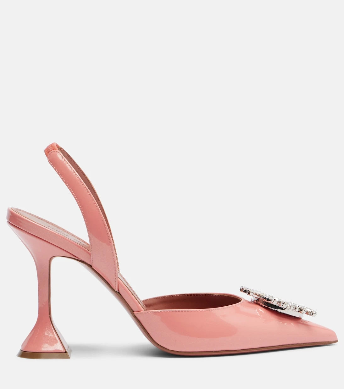 Amina Muaddi - Begum 95 patent leather slingback pumps