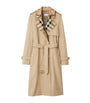 Burberry Yellow Cotton Check-Collar Trench Coat