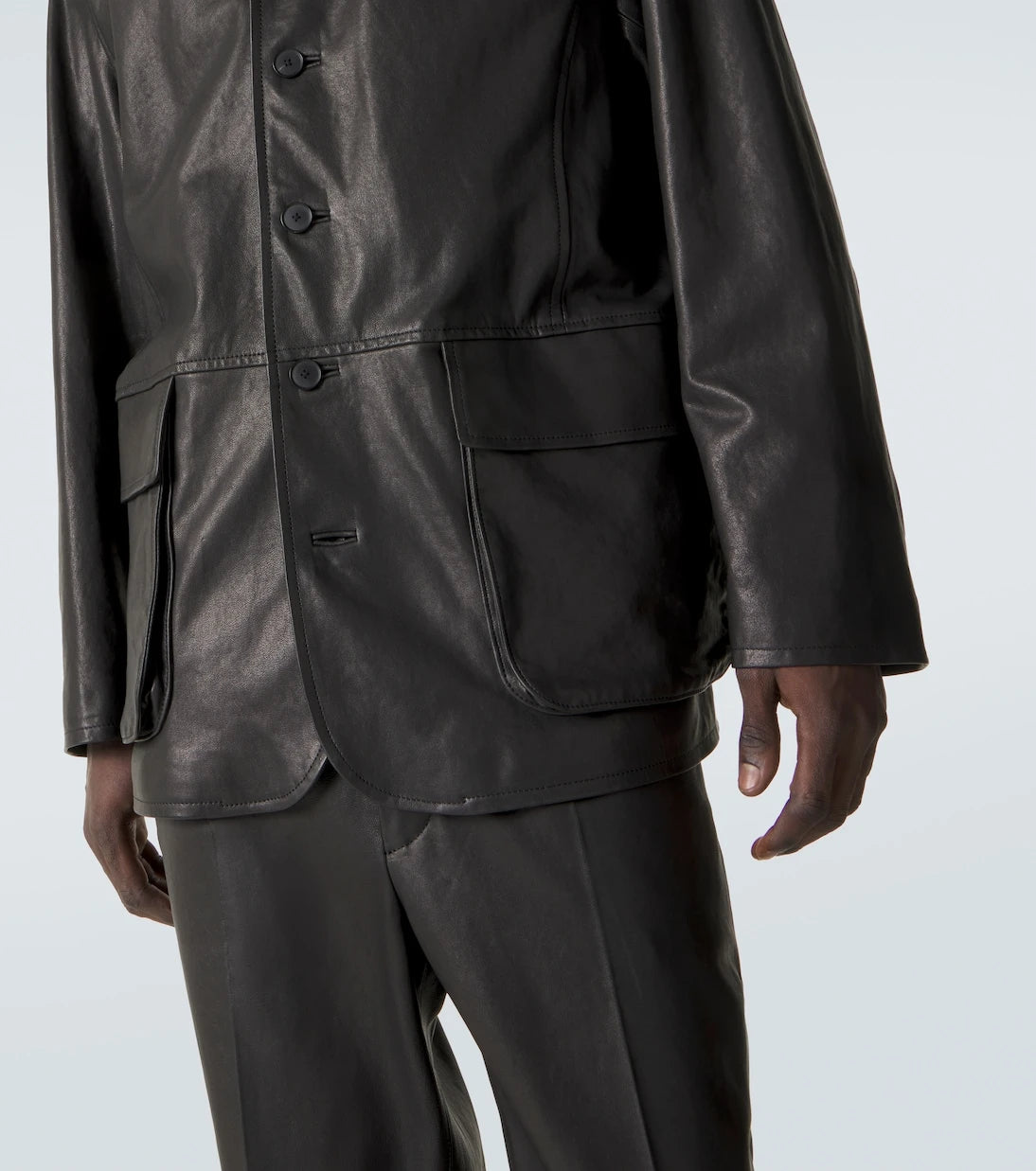 Auralee - Leather blouson jacket