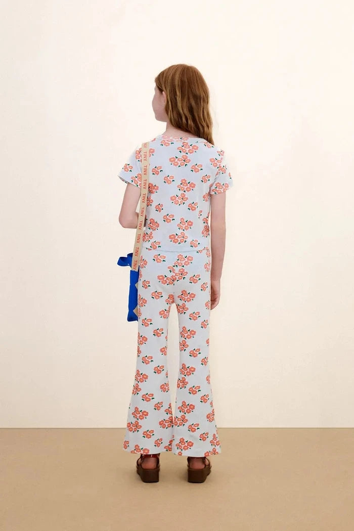 Детска тениска Tinycottons BLOSSOMS RIB TEE