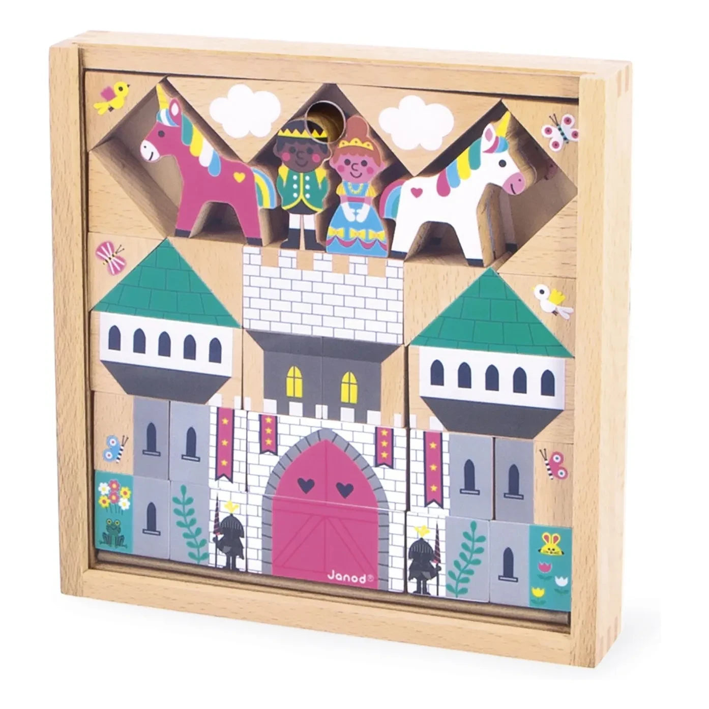 Janod - Enchanted Kingdom wooden blocks set - Cross Roads