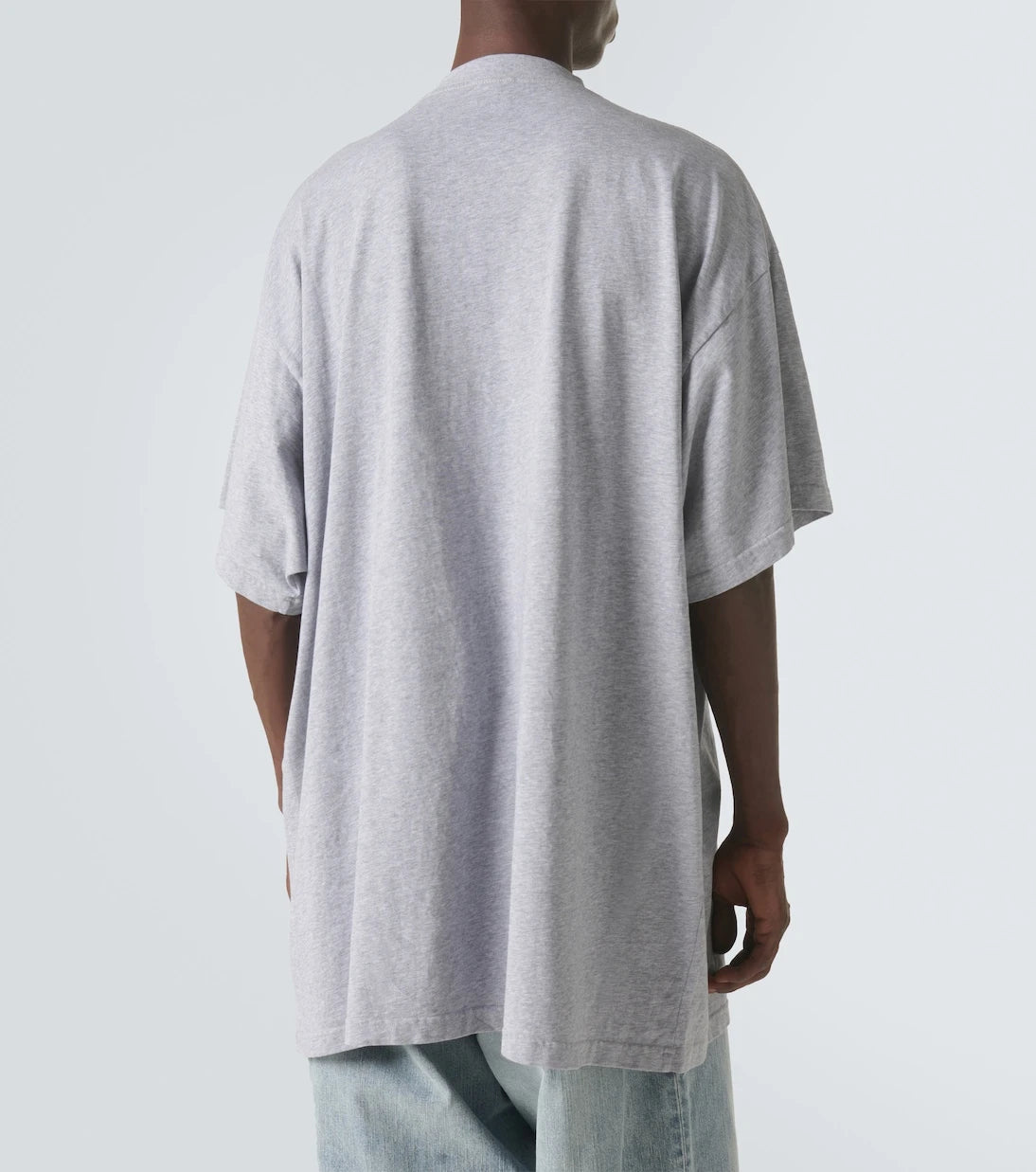 Balenciaga - تي شيرت قطني جيرسيه كبير الحجم