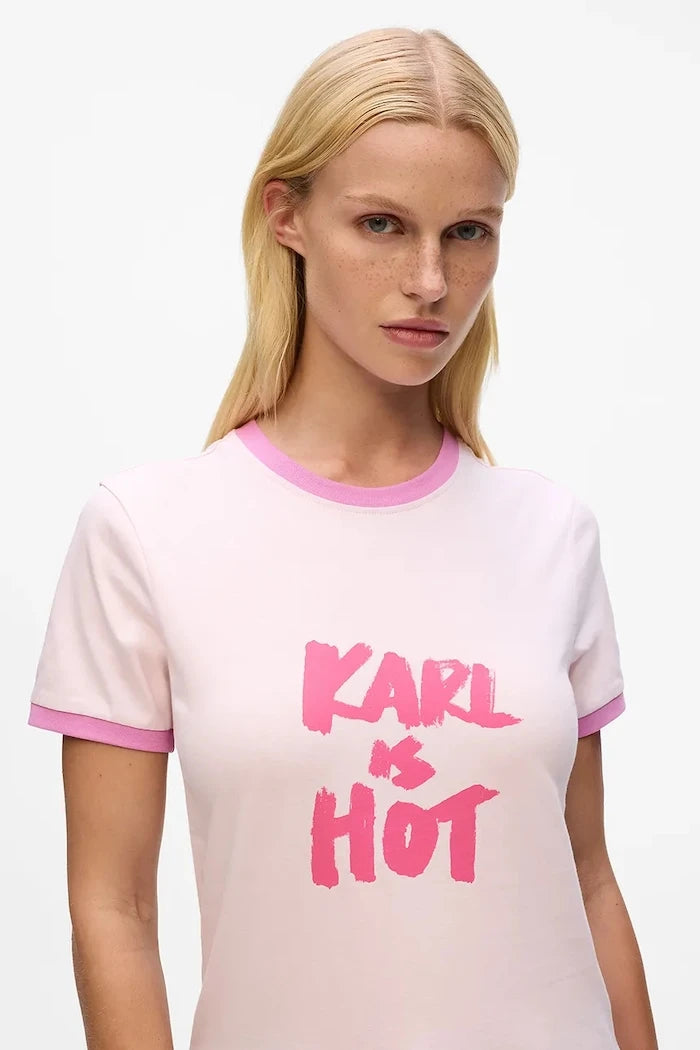 Karl Lagerfeld Karl Lagerfeld x Paris Hilton Pamuklu Tişört