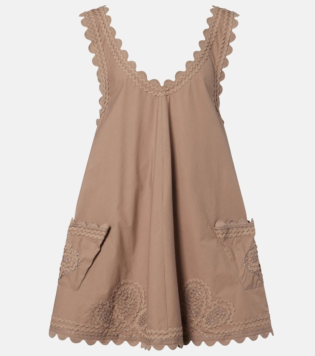 Juliet Dunn - Embroidered cotton minidress
