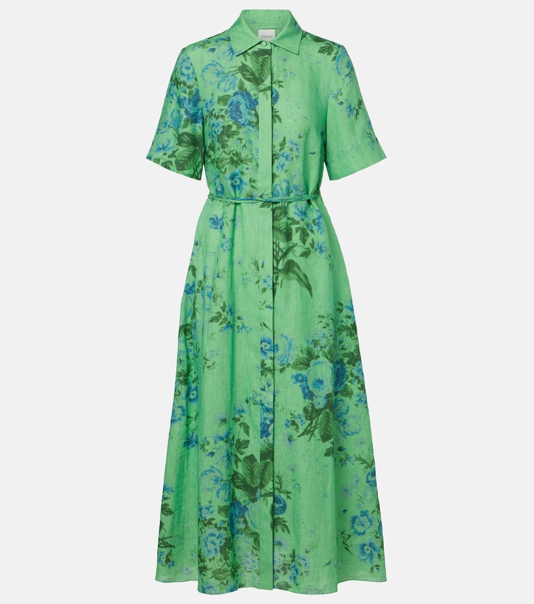 Erdem - Floral linen shirt dress