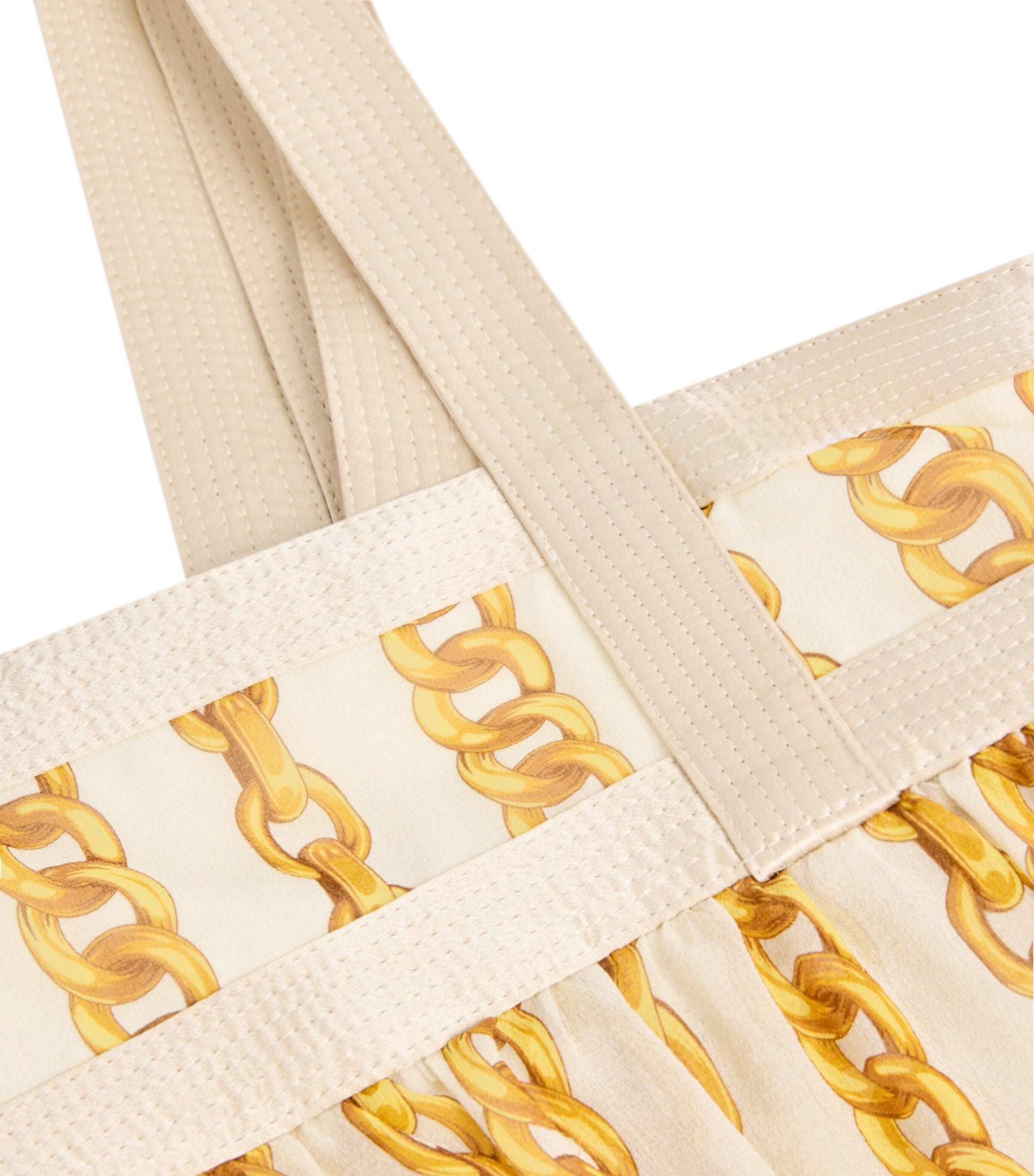 Versace Kids Silk Chain Stripes Dress (6-14 Years)