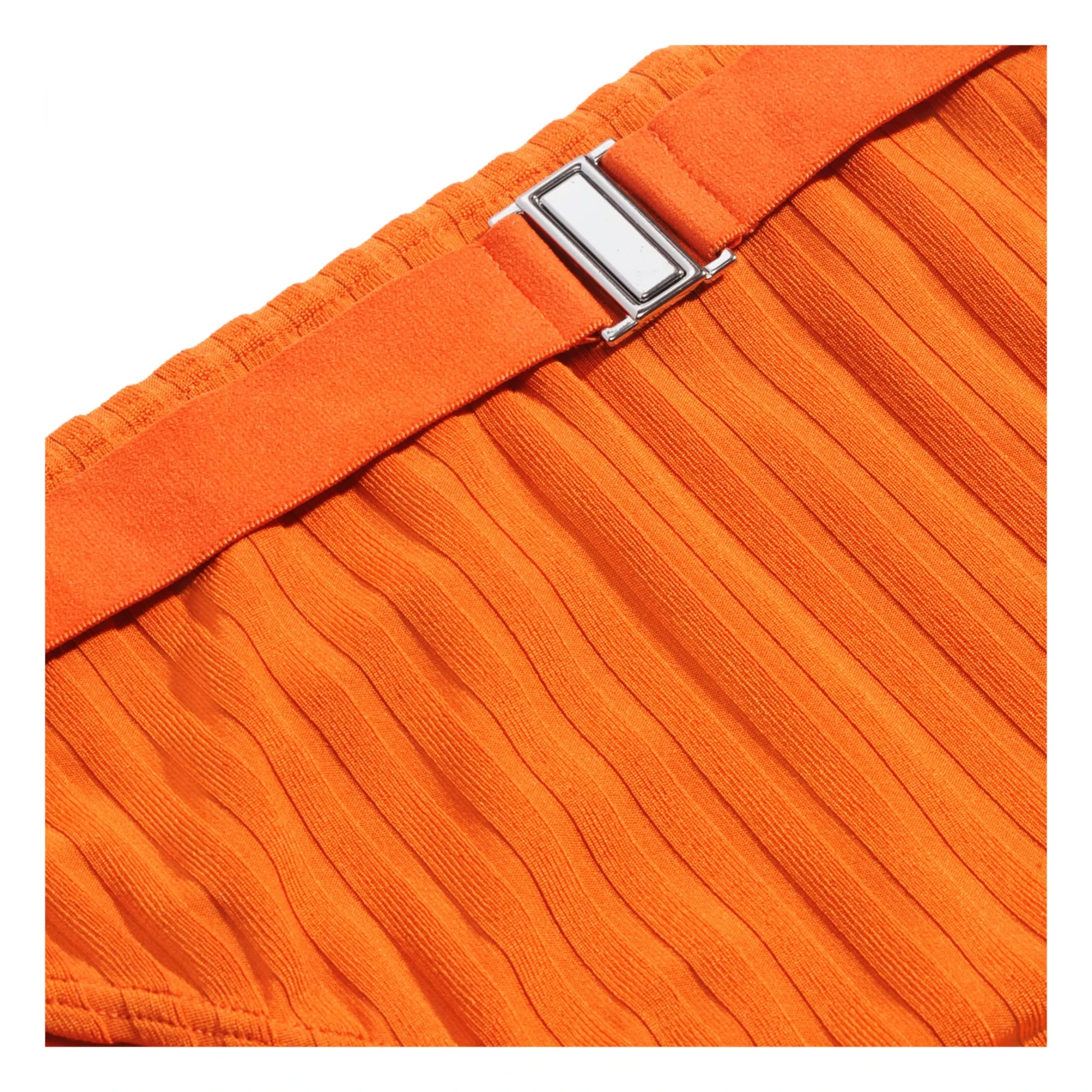 Icone - Sergio High Waisted Ribbed Jersey Bottom | Orange