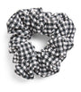 Hunza G Black Seersucker Gingham Scrunchie