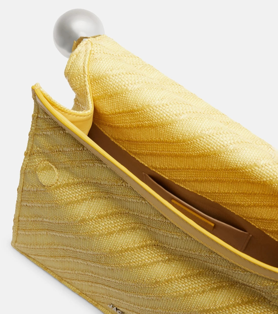 Jacquemus - Rond Carré raffia-effect clutch