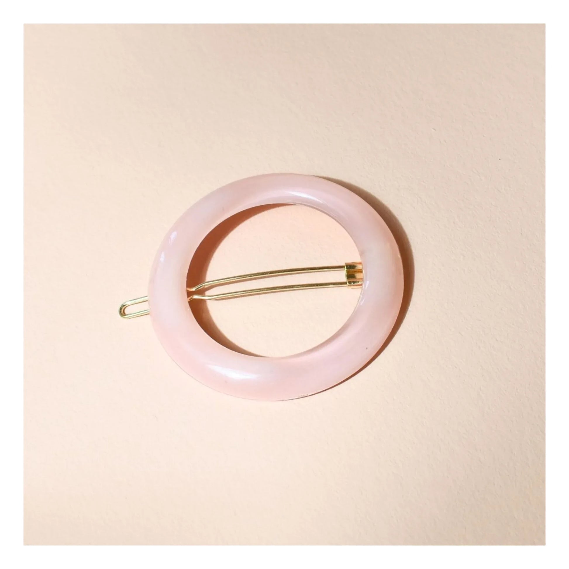 Bachca - Opaline round hair clip | Pink