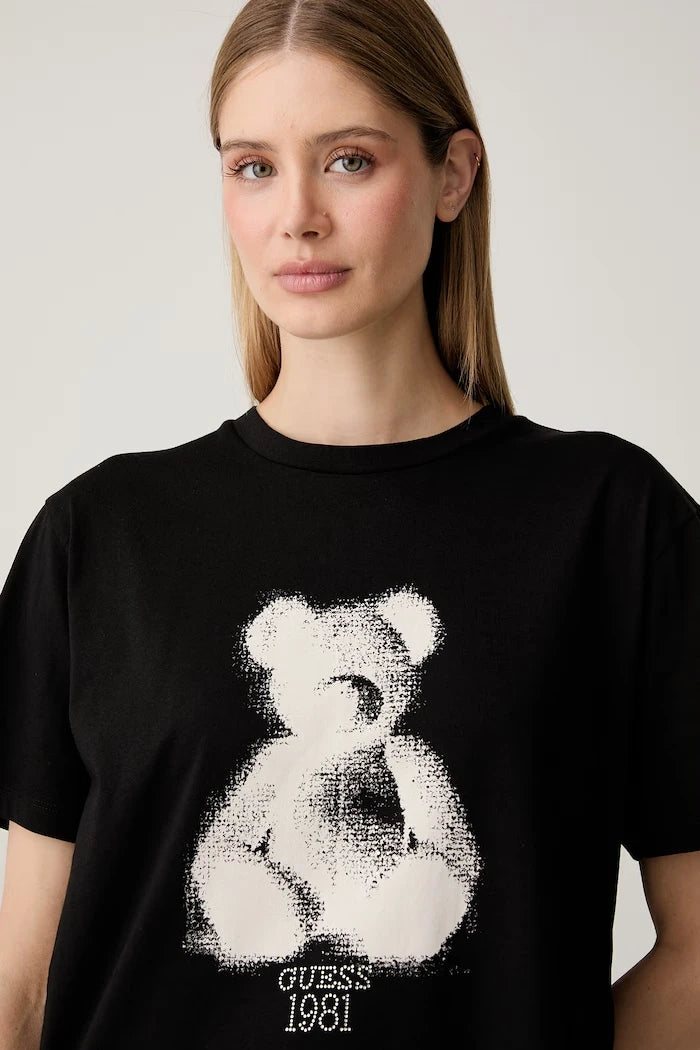 Guess тениска дамска от памук BEAR