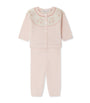Wool-Cashmere Jacquard Cardigan and Trousers Set (1-18 Months)